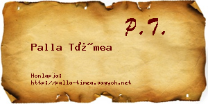 Palla Tímea névjegykártya